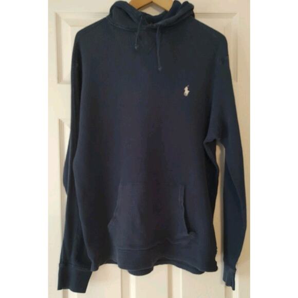 Polo by Ralph Lauren Other - Men's Polo Ralph Lauren Waffle Knit Hoodie Pullover Navy Blue - XL